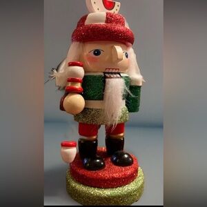 WOODEN GLITTERED NUTCRACKER, TOY SOLDIER, CHRISTMAS DECOR